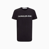 卡尔文·克莱恩 Calvin Klein CK Jeans夏季男士休闲通勤圆领简约印花LOGO透气短袖T恤J312160