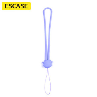 ESCASE 手机挂绳手腕绳短款 手机壳硅胶挂饰 U盘/钥匙/门禁卡适用于苹果15pro三星s24等ES-XS5小牛紫色