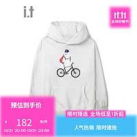 :CHOCOOLATE it 款连帽卫衣青春动感连帽衫SWU02L GY2/灰色 S