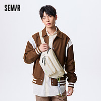 Semir 森马 斜挎包男时尚精致胸包2023年新款情侣休闲背包女户外运动腰包