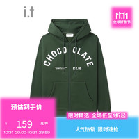 :CHOCOOLATE it 款拉链连帽卫衣青春潮流CLSWU12L GRD/绿色 XS