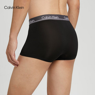 Calvin Klein 内衣男士时尚四条装LOGO腰边弹力轻薄透气平角内裤NP2446O 5TJ-黑底蓝边/黑底浅灰边/黑底深灰边/黑底红边 L