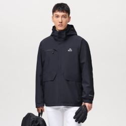 PELLIOT 伯希和 男子三合一冲锋衣 PE211040107 曜石黑  L