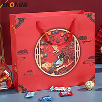 亿高（EKOA）红色国潮袋结婚袋子高档盒手提购物纸袋大号