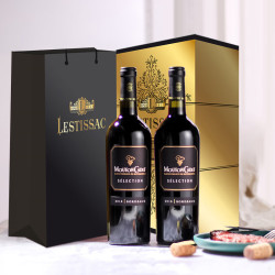 木桐嘉棣moutoncadet法国波尔多精选红葡萄酒750ml双支礼盒装
