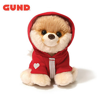 GUND 冈德 小布仿真狗狗毛绒玩具公仔送男女生生日礼物13CM-红帽衫