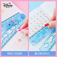 Disney 迪士尼 学生直尺 30cm折叠尺子 学生多功能塑料直尺 冰雪奇缘系列DM0346-2F