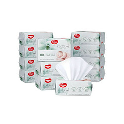 HUGGIES 好奇 天然植物棉柔巾干湿两用加厚婴儿棉柔巾80抽*12包