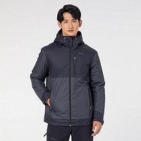 DECATHLON 迪卡侬 男子户外棉服防水外套 8398576 黑灰拼色 XXL