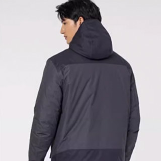 DECATHLON 迪卡侬 男子户外棉服防水外套 8398576 黑灰拼色 XL