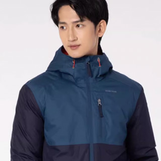 DECATHLON 迪卡侬 男子户外棉服防水外套 8398576 深蓝拼色 L