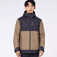 DECATHLON 迪卡侬 男子户外棉服防水外套 8398576 黑棕拼色 S