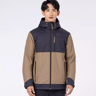 DECATHLON 迪卡侬 男子户外棉服防水外套 8398576 黑棕拼色 XXL