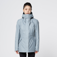 DECATHLON 迪卡侬 女子户外棉服防水外套 839857 冰蓝色 S