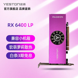 yeston 盈通 AMD RX6400 4GB GDDR6 64Bit  4G D6 LP 刀卡