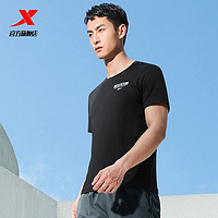 XTEP 特步 圆领T恤男速干休闲跑步短袖运动上衣