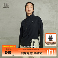 KOLON SPORT/可隆长袖 女子户外轻量透湿运动内搭休闲T恤 LKZT3WN226-BK 黑色 160/S