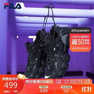 FILA 斐乐 猫爪鞋3代2023男子跑步鞋复古轻便运动鞋厚底增高休闲鞋