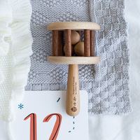 lovelymo 墨小小 摇铃婴儿玩具木质宝宝可啃咬新生儿满月周岁礼物 手柄摇铃