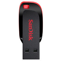 88VIP：SanDisk 闪迪 USB2.0 U盘CZ50酷刃64GB黑红色 时尚设计 安全加密软件