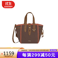 FURLA 芙拉 NET系列牛皮时尚休闲女士迷你手提包 棕花色 mini