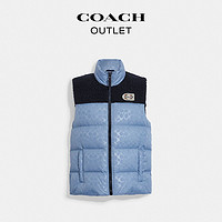 COACH 蔻驰 奥莱男士经典标志羽绒背心羽绒服冬季外套