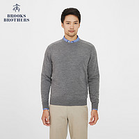补贴购：Brooks Brothers 男士21冬新羊毛纯色宽松休闲针织毛衣