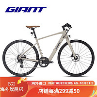 GIANT 捷安特 FASTROAD E+铝合金700C油压碟刹8速公路电动自行车 灰 XS  27.5英寸