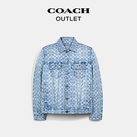 COACH 蔻驰 奥莱男装经典标志丹宁夹克外套