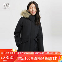 KOLON SPORT可隆夹克羽绒服户外防风防水中量鹅绒 黑色BK-女 XL