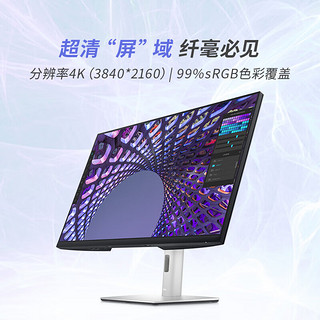 戴尔（DELL）31.5英寸4K高清IPS屏Type-C 90W旋转升降电脑显示器 P3223QE