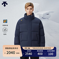 DESCENTE 迪桑特 SKI STYLE系列 男女同款羽绒服 短款廓形面包羽运动休 NV-NAVY