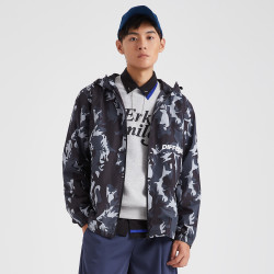 erke鸿星尔克户外风衣男士迷彩风衣运动外套夹克男潮酷有型皮肤衣