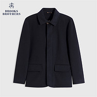 补贴购：Brooks Brothers 男士冬新纯色宽松羊毛复古毛呢大衣