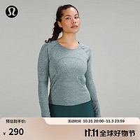 lululemon 丨Swiftly Tech 女士运动长袖T恤 2.0 *Race LW3FQFS 碧玉绿/白 6