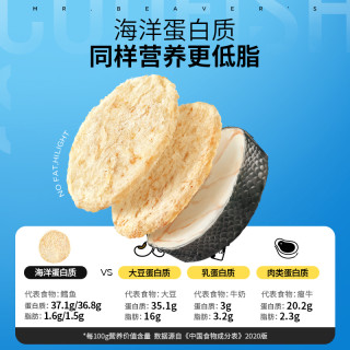 海狸先生 烤鳕鱼小圆片  零食干低脂休闲食品
