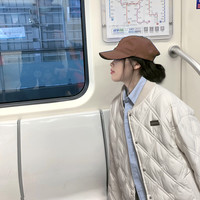 反季冬季羽绒棉衣女韩系棉袄秋冬夹棉外套菱格棒球棉服