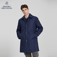 男士新纯色气质宽松休闲风衣外套