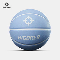 RIGORER 准者 橡胶篮球7号泼墨撞色学生室外运动比赛水泥地耐磨防滑野球 Z122322598电纹蓝 7号球