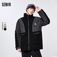 Semir 森马 棉服男女冬季宽松仿羊羔绒外套