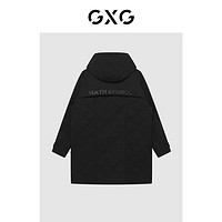 GXG男装 【生活系列】冬季商场同款自游系列黑色棉服外套