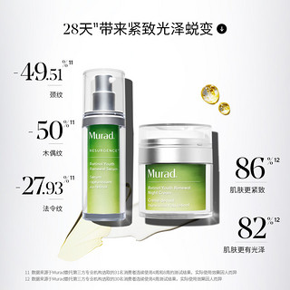 【檀健次同款】Murad慕拉得视黄醇护肤套装A醇精华30ml晚霜50ml