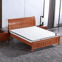 梦麦斯 床木质床双人床现代中式1.5米卧室大床婚床框架床海棠色 2000*1500*1150mm MMS-SMC-2055
