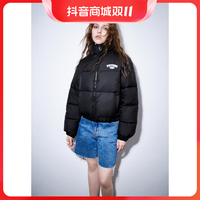 UR秋冬女装时髦字母印花百搭立领热力棉服短款外套UWV130027