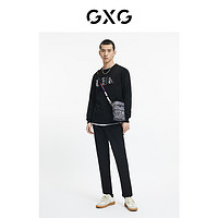 GXG 奥莱 秋季商场同款时尚潮流印花字母低领毛衫