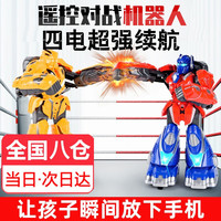 奥启科（ALLEXC）体感遥控格斗打架对战机器人勇士打拳击双人亲子男孩玩具 对战机器人【两只装】4电池