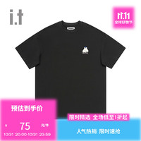 :CHOCOOLATE it 男装短袖T恤季简约休闲纯色半袖1429XUK CCX/铁黑色 M