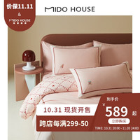 铭都家居MIDO HOUSE铭都x爱丽丝100支长绒棉全棉套件四件套 掉进兔子洞1.8m床笠款