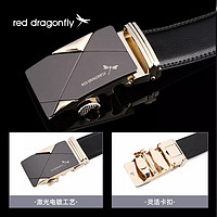 红蜻蜓 RED DRAGONFLY 真皮商务皮带 礼盒装