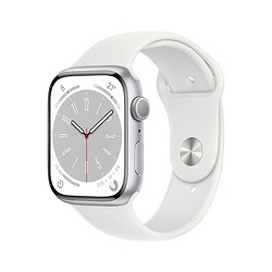 Apple 苹果 Watch Series 8 智能手表GPS+蜂窝款41毫米铝金属 运动款 银色 原封